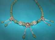 Колье "Нефритовая роза"