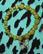 Браслет "Бабочка" лайм