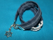 Джинсовый браслет "Морской"